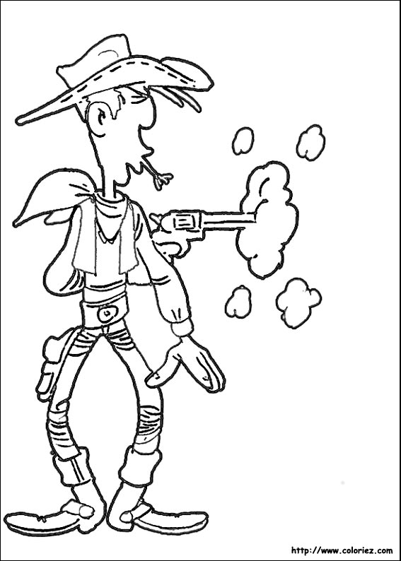 Lucky Luke coloring picture